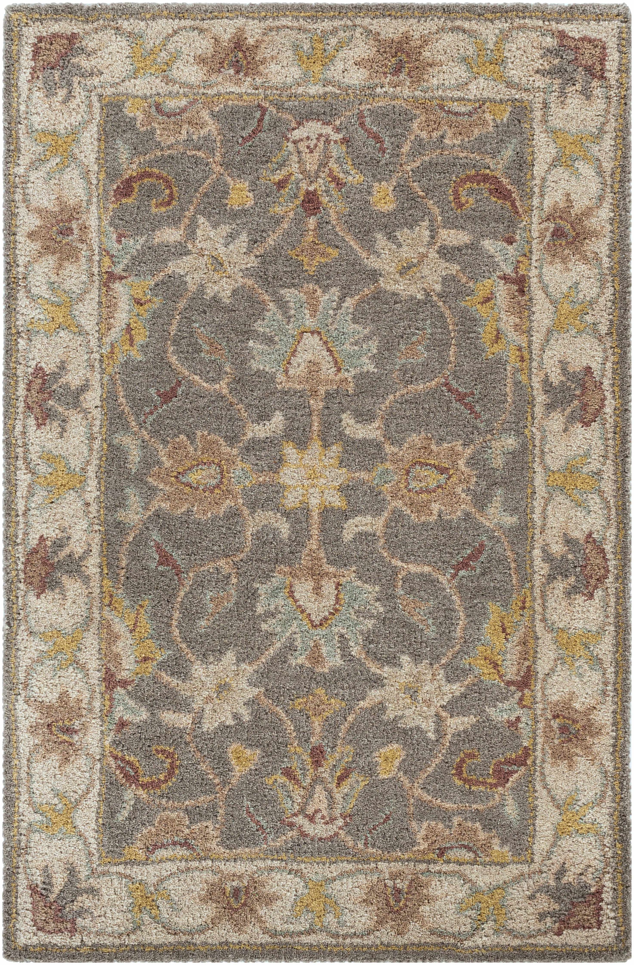 Cherryfield Hand Tufted Taupe Wool Rug