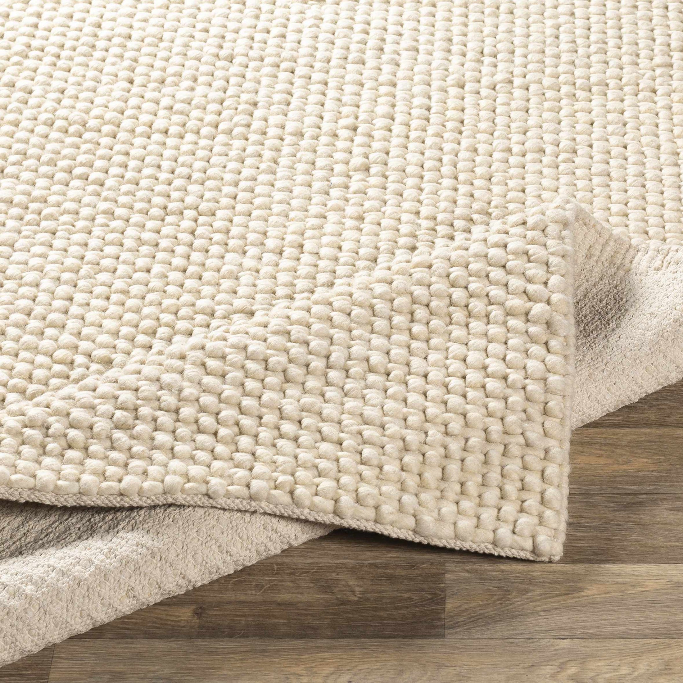 Lucerne Plain Cream Wool Rug LNE-1000