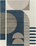 Load image into Gallery viewer, Brooklyn Blue&Gray Modern Wool Rug
