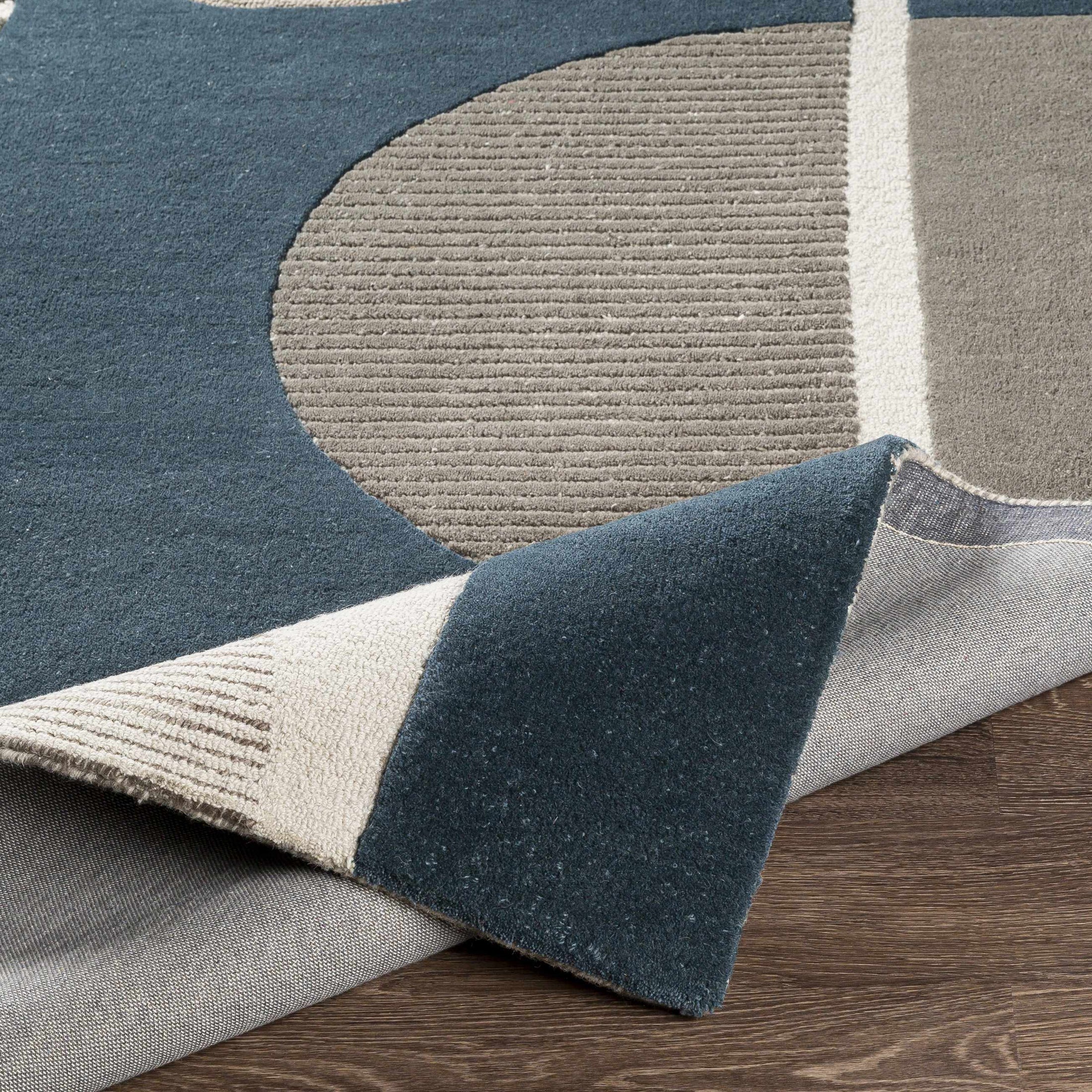 Brooklyn Blue&Gray Modern Wool Rug