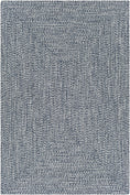 Load image into Gallery viewer, Blue Braided Faux Jute Rug
