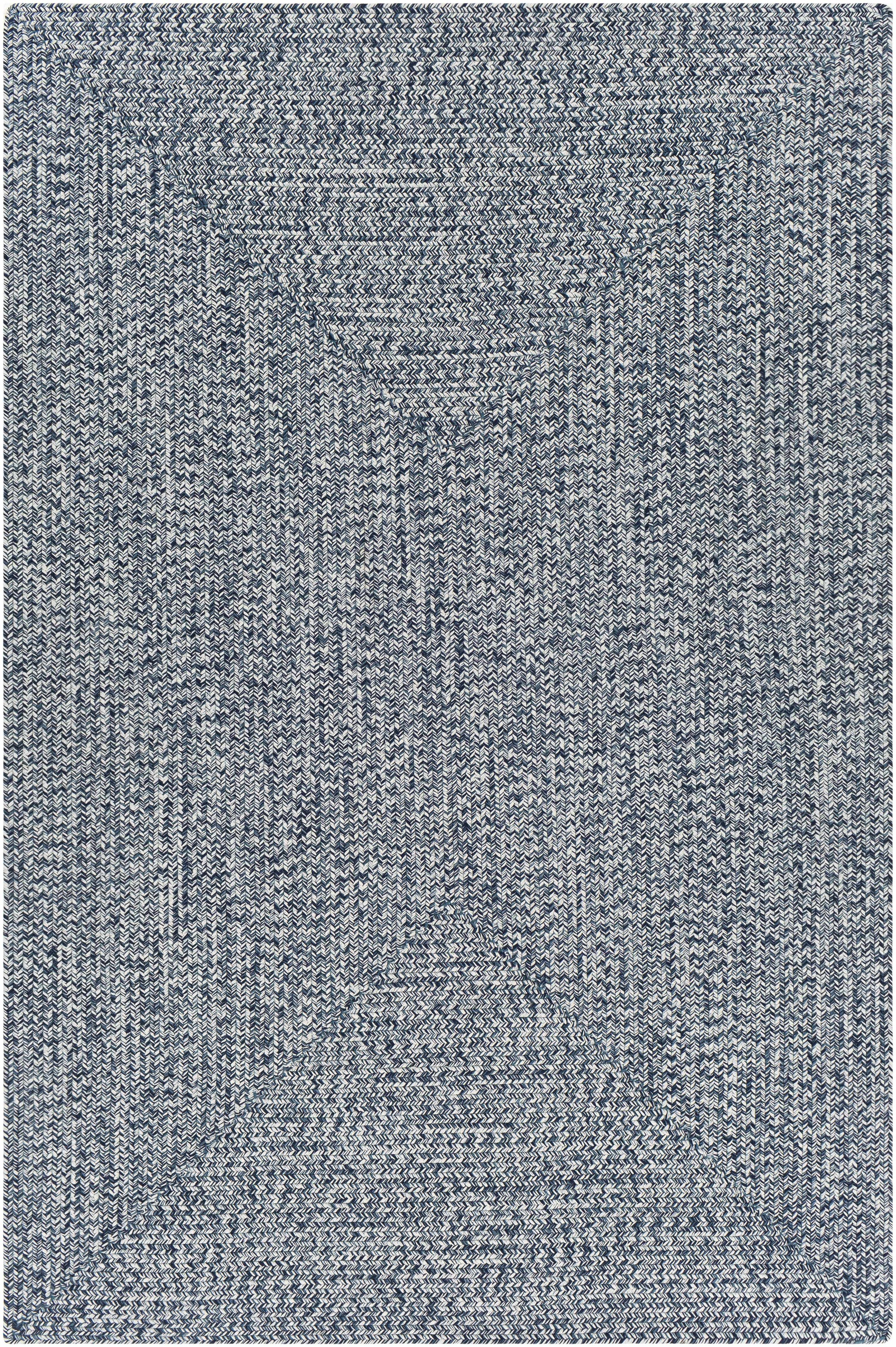 Blue Braided Faux Jute Rug