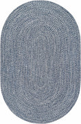 Load image into Gallery viewer, Blue Braided Faux Jute Rug
