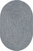 Load image into Gallery viewer, Blue Braided Faux Jute Rug
