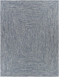 Load image into Gallery viewer, Blue Braided Faux Jute Rug
