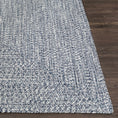 Load image into Gallery viewer, Blue Braided Faux Jute Rug
