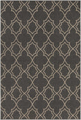 Load image into Gallery viewer, Unique Black Lattice Trellis Outdoor Rug
