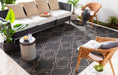 Load image into Gallery viewer, Unique Black Lattice Trellis Outdoor Rug
