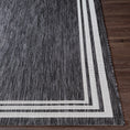 Load image into Gallery viewer, Coonamble Bordered Antrasit Outdoor Rug
