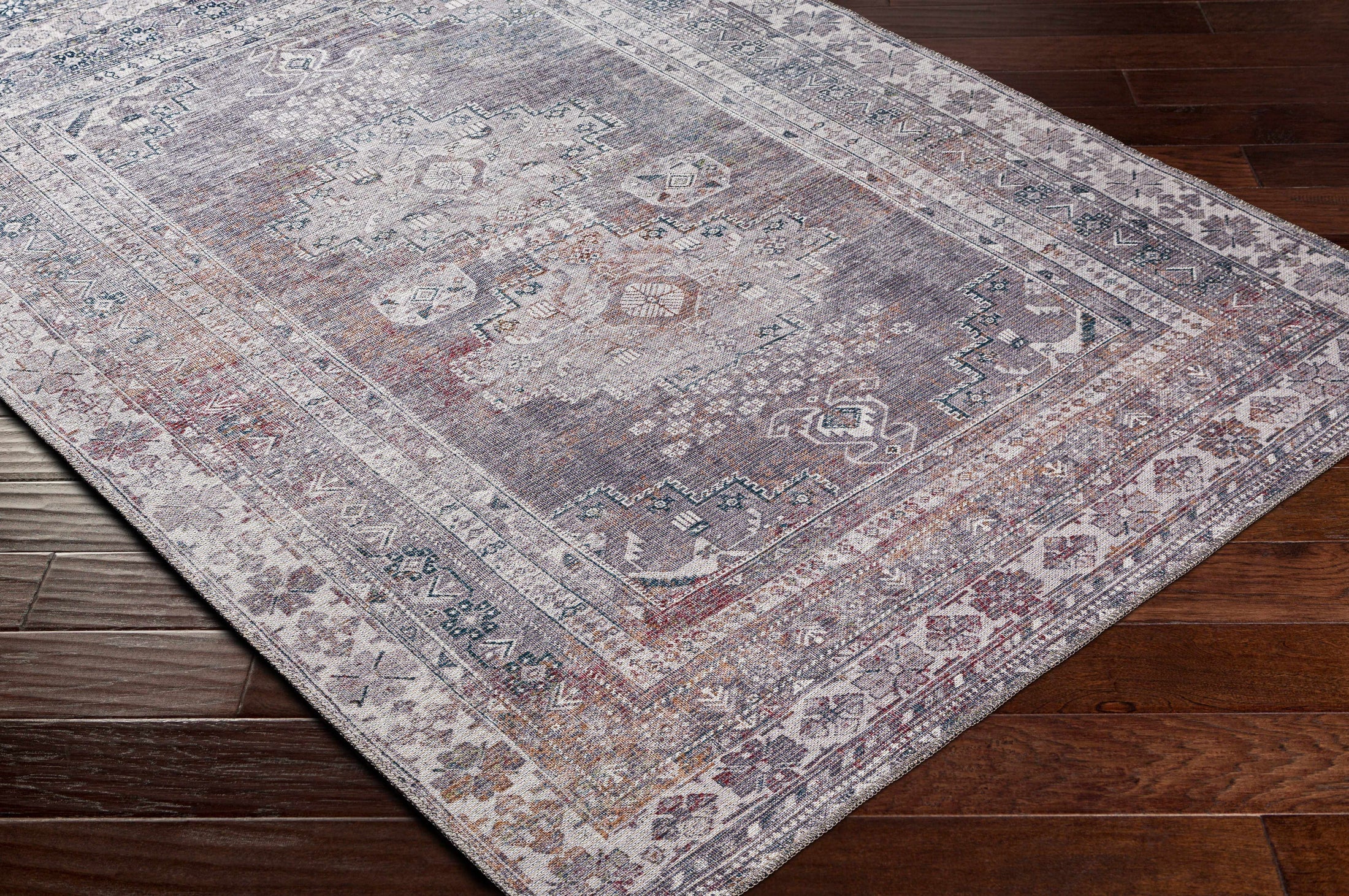 Baltinglass Gray Washable Rug