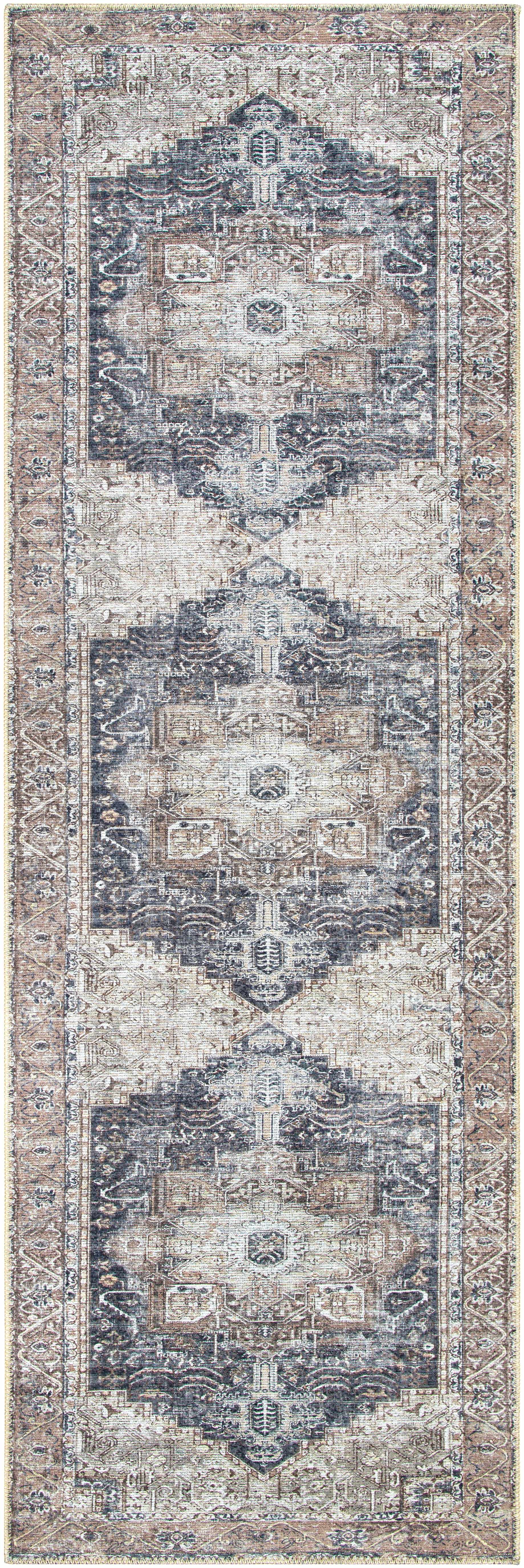 Beige Rosman Washable Area Rug