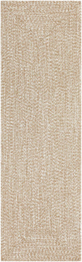 Load image into Gallery viewer, Cream Braided Faux Jute Rug
