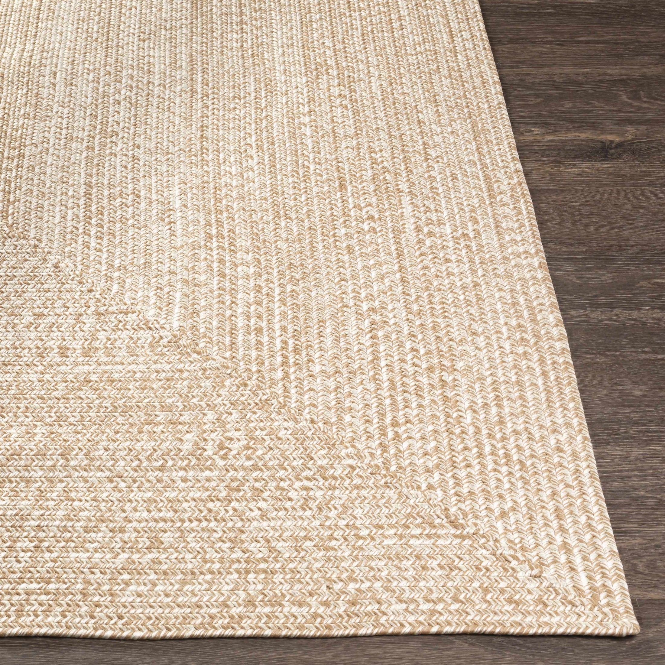 Cream Braided Faux Jute Rug