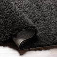 Load image into Gallery viewer, Siari Solid Black Shag Rug
