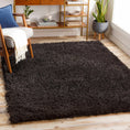 Load image into Gallery viewer, Siari Solid Black Shag Rug
