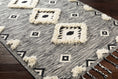 Load image into Gallery viewer, Gardner Cream on Gray Wool Tassel Rug - Clearance
