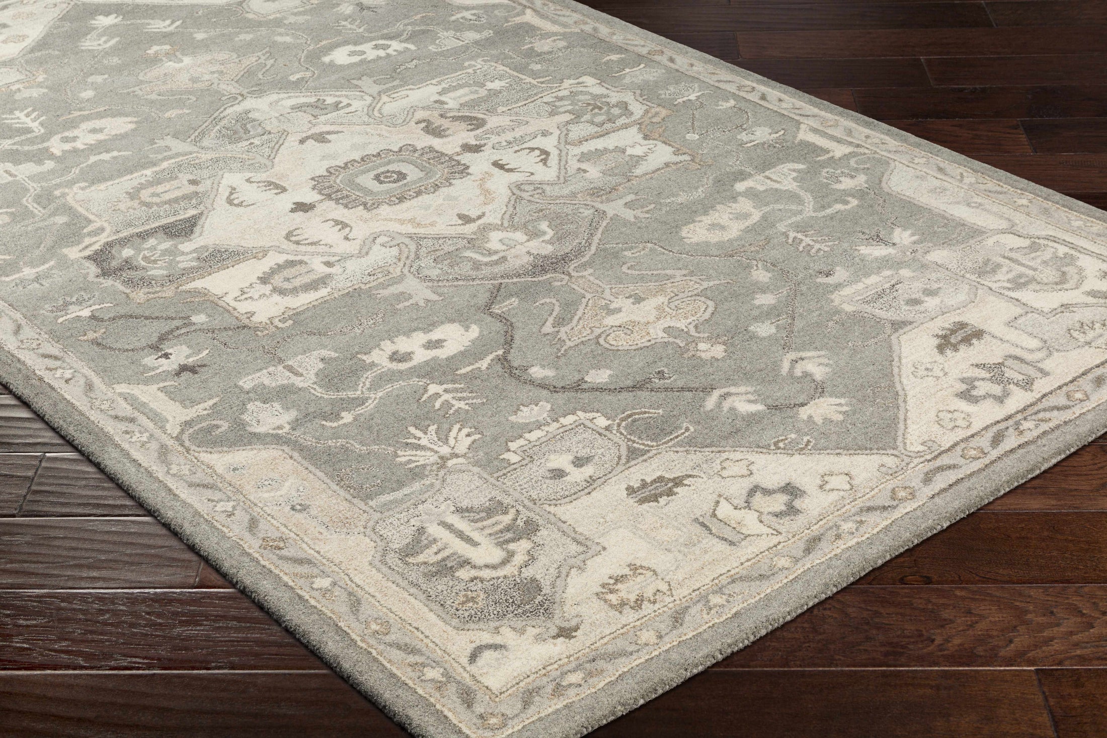 Broomfield 1196 Hand Tufted Taupe Wool Rug