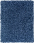 Load image into Gallery viewer, Faina Solid Dark Blue Shag Rug Washable
