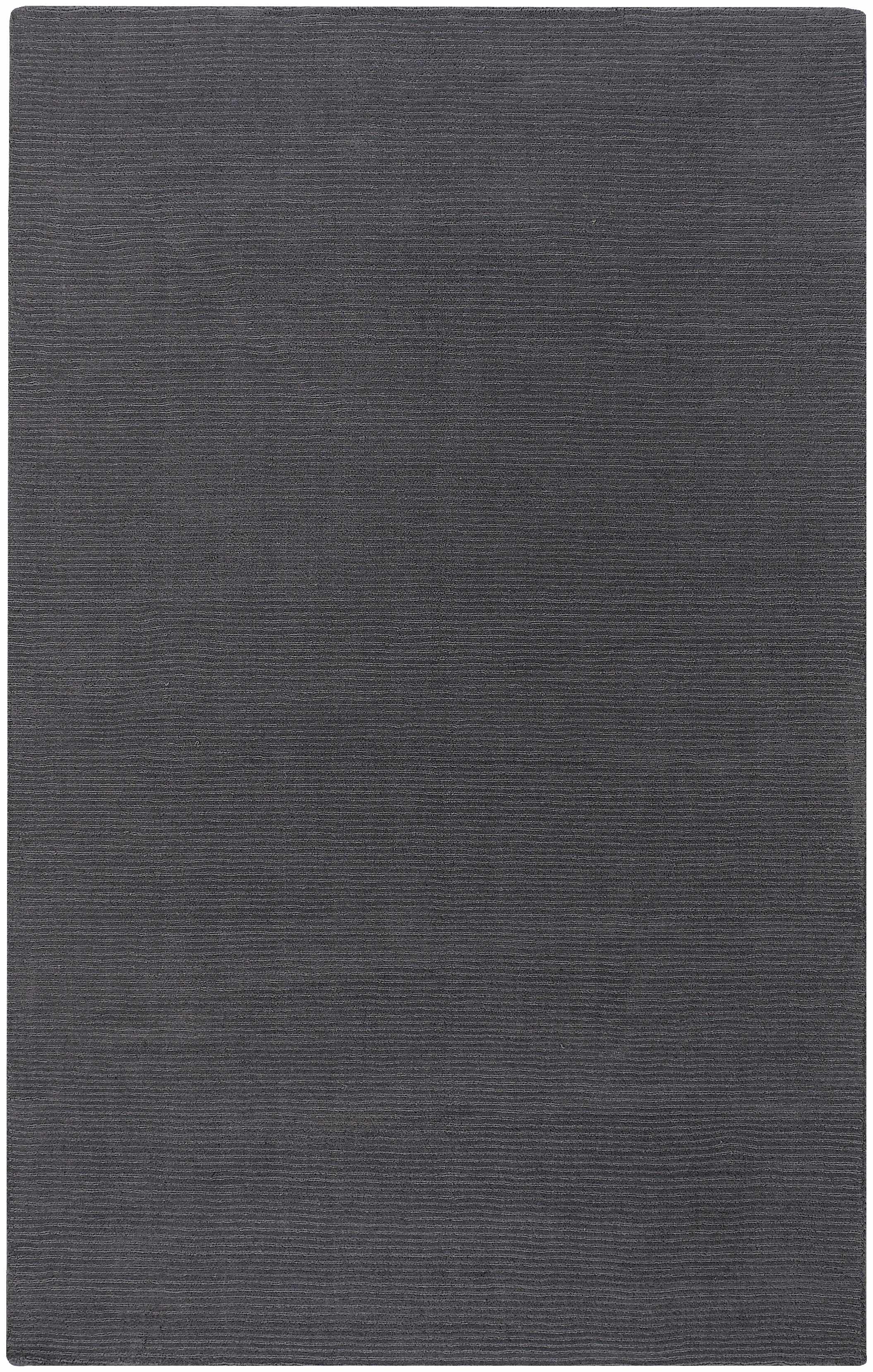 Brockton Solid Wool Charcoal Area Rug