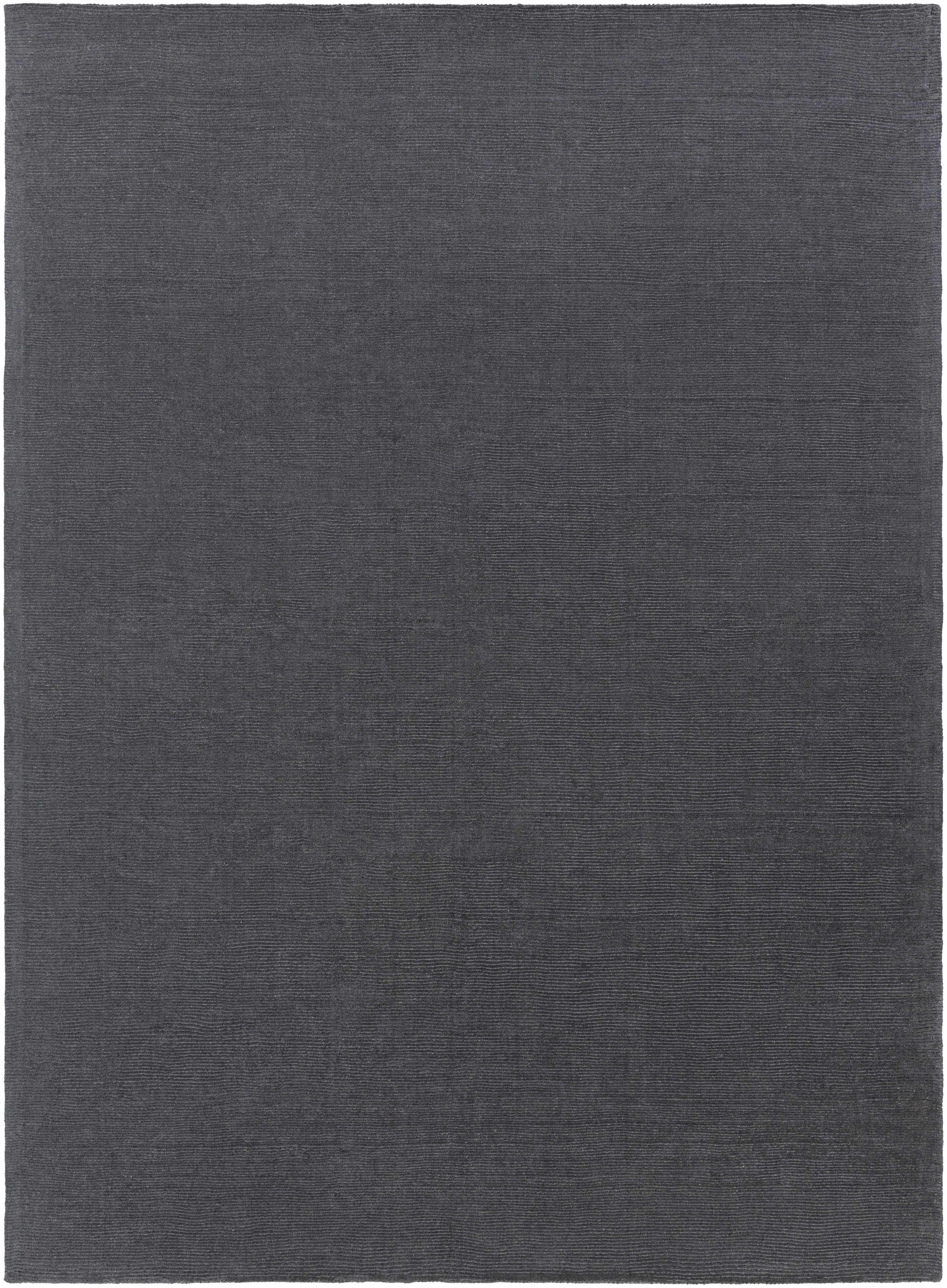 Brockton Solid Wool Charcoal Area Rug