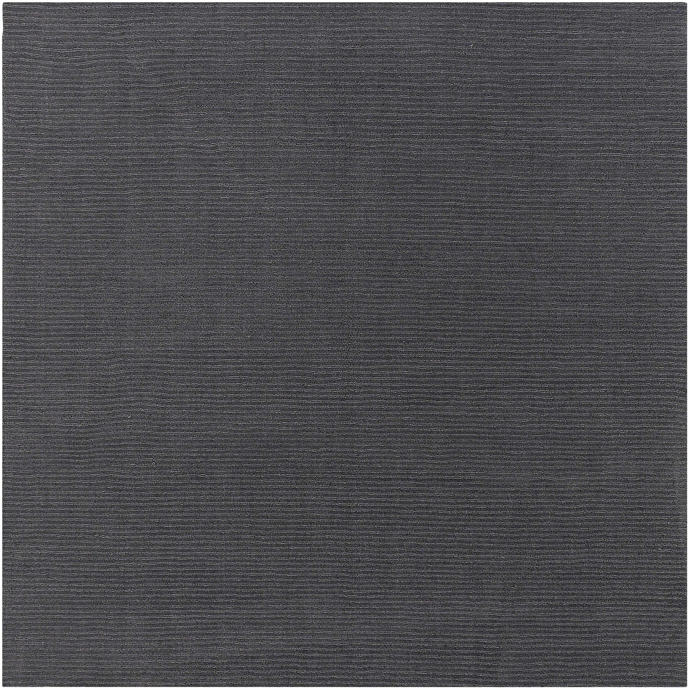 Brockton Solid Wool Charcoal Area Rug