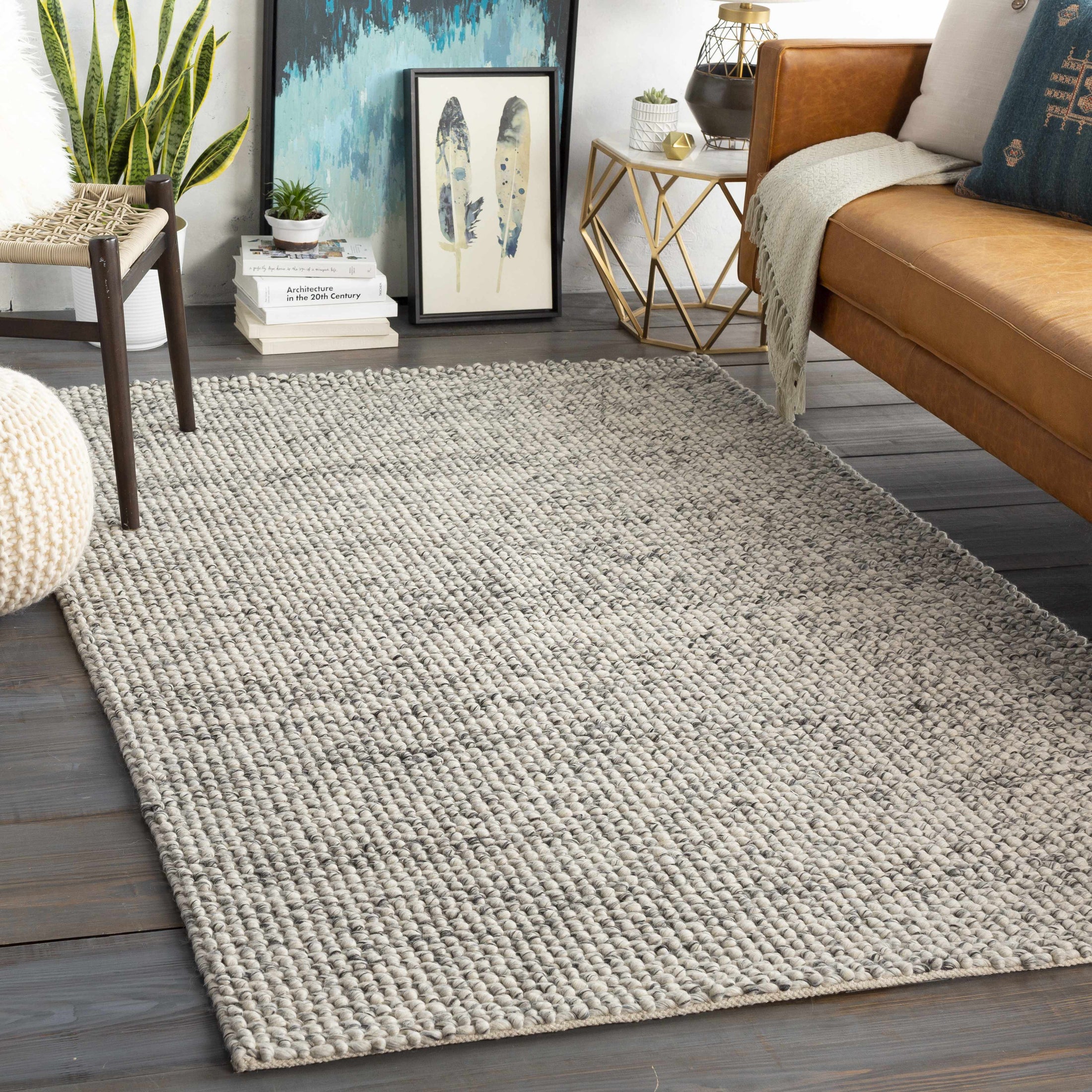 Lucerne Gray LNE-1001 Wool Rug