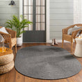 Load image into Gallery viewer, Black Braided Faux Jute Rug
