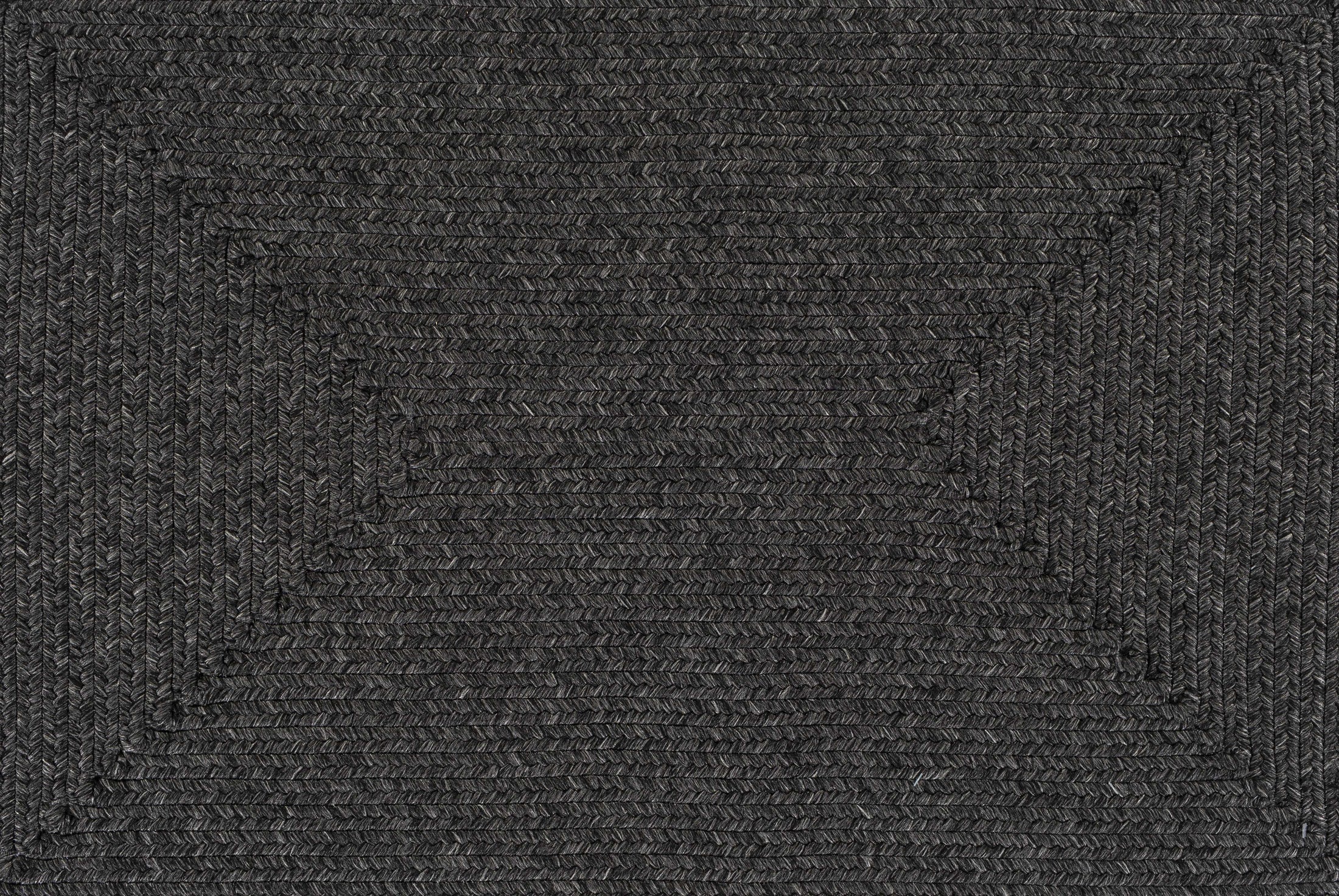 Black Braided Faux Jute Rug