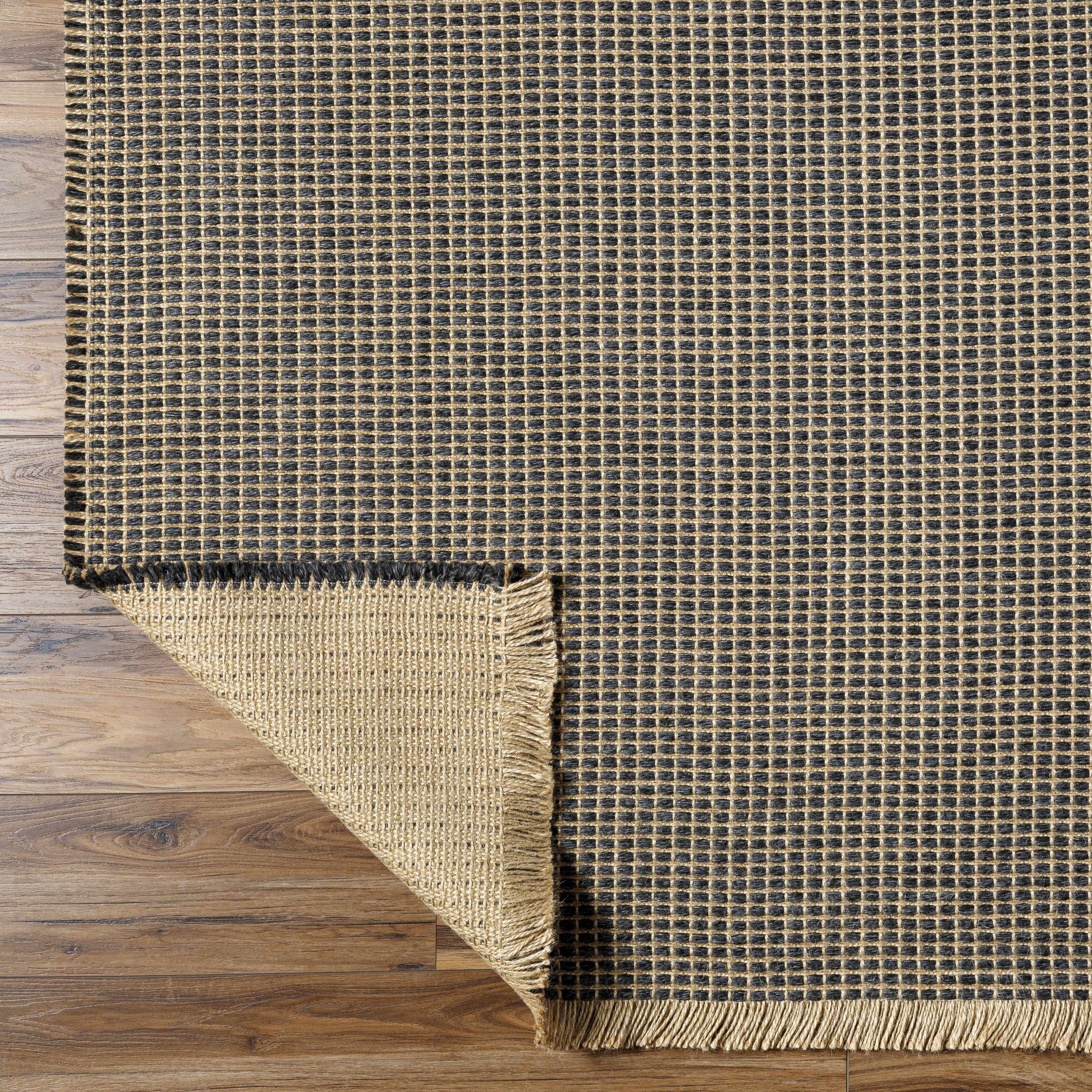 Kimi Jute Black Area Rug - Becki Owens x Livabliss