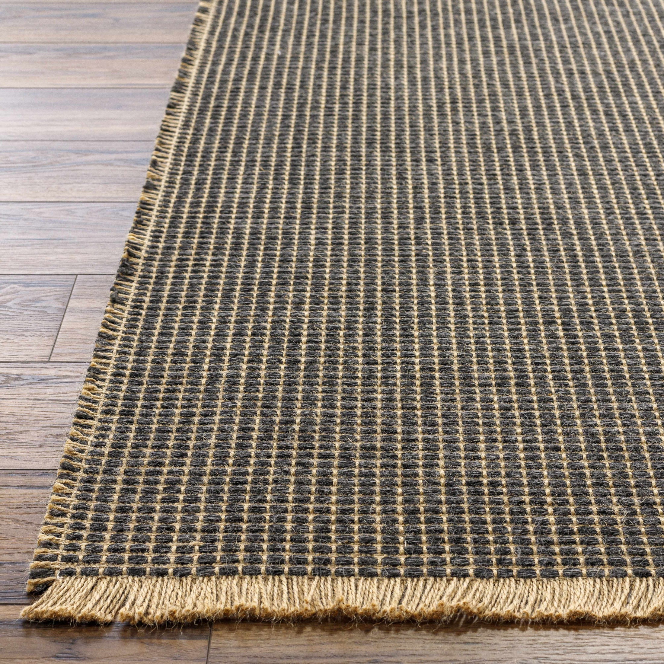 Kimi Jute Black Area Rug - Becki Owens x Livabliss