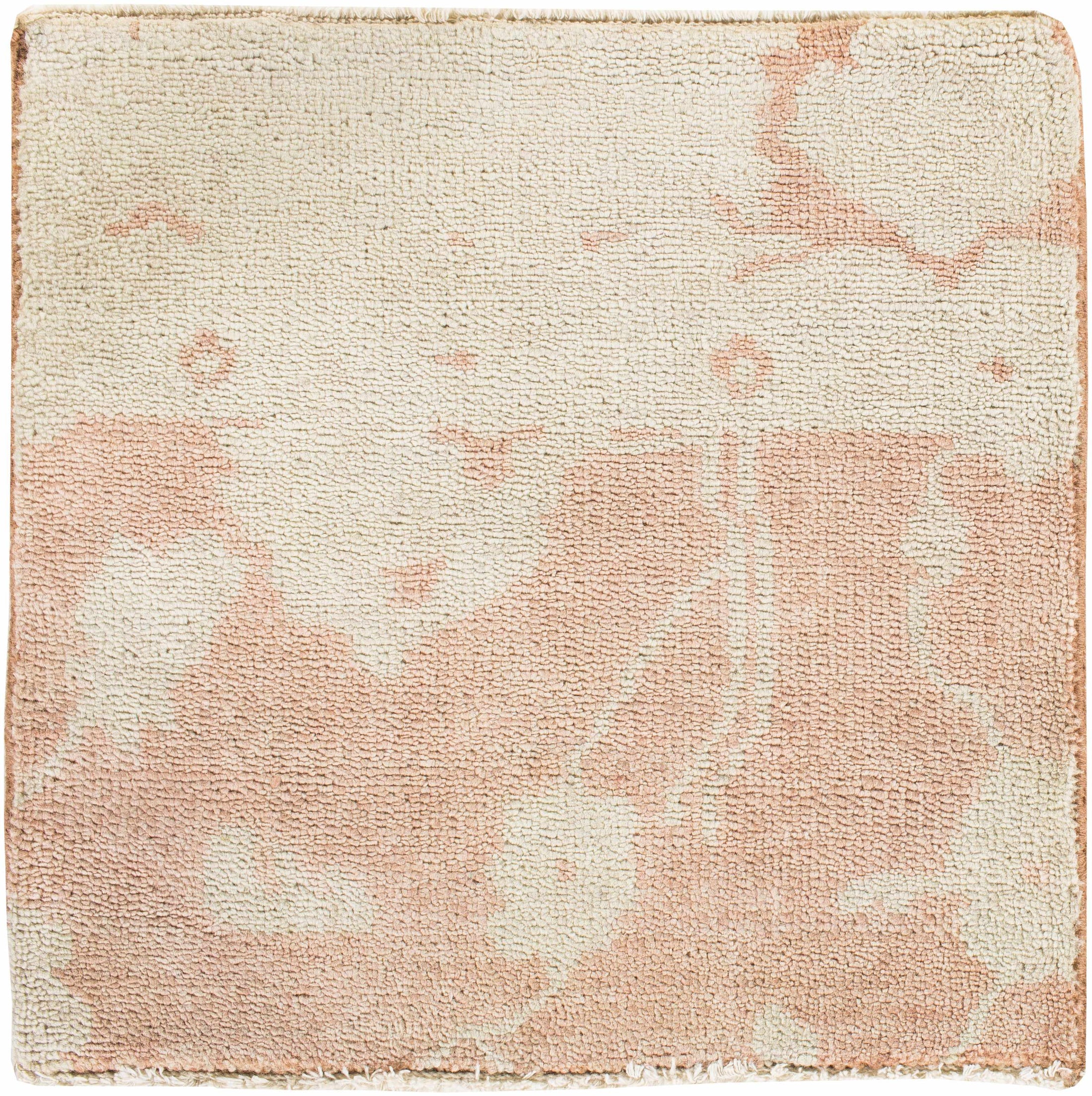 Premium Peach Pink Handmade Wool Rug