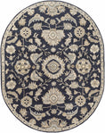 Load image into Gallery viewer, Copen Black Floral Wool Rug
