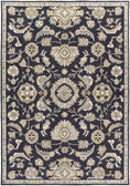 Load image into Gallery viewer, Copen Black Floral Wool Rug
