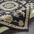 Load image into Gallery viewer, Copen Black Floral Wool Rug
