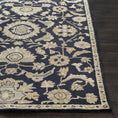 Load image into Gallery viewer, Copen Black Floral Wool Rug
