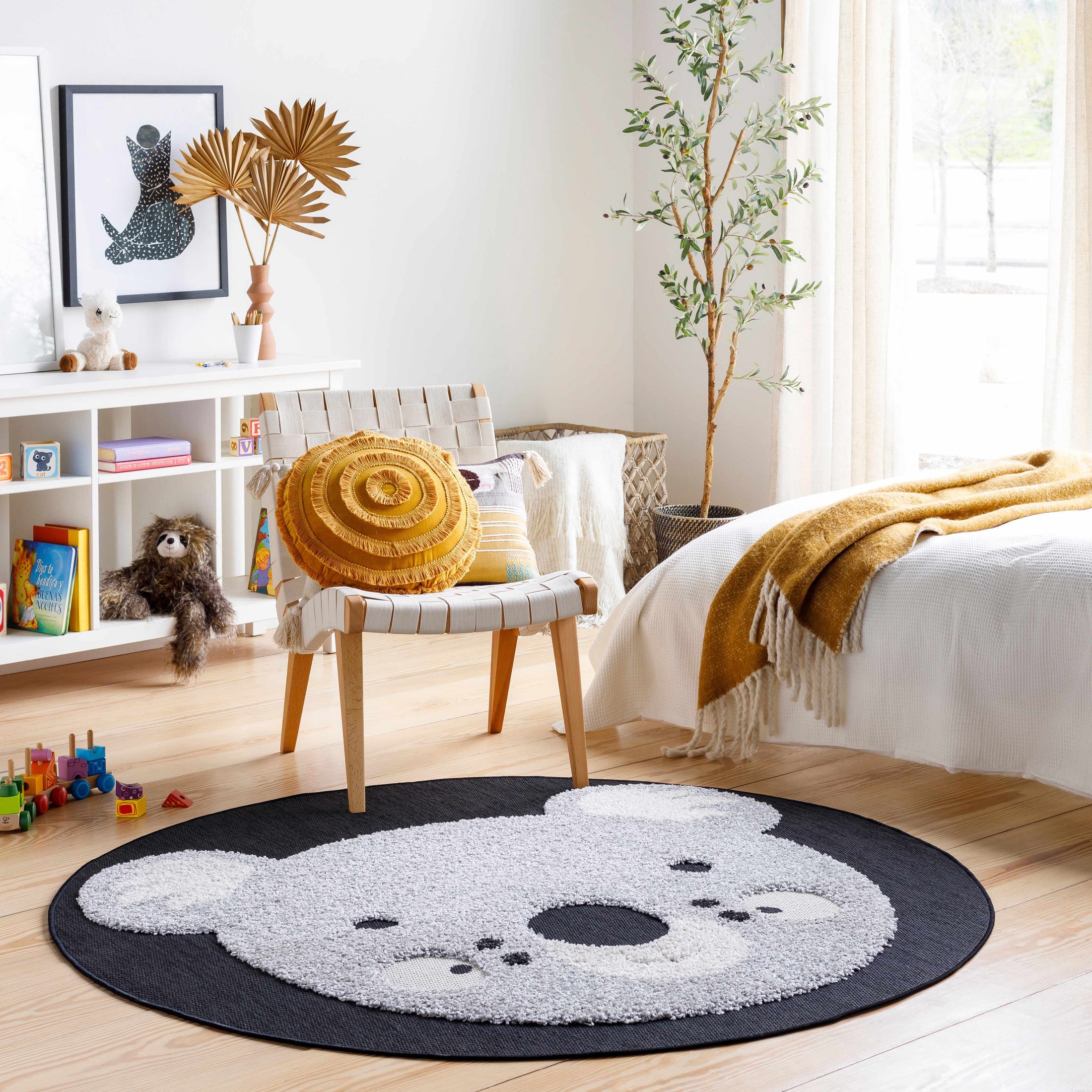 Kids Koala Animal Print Nursery Area Rug - Clearance