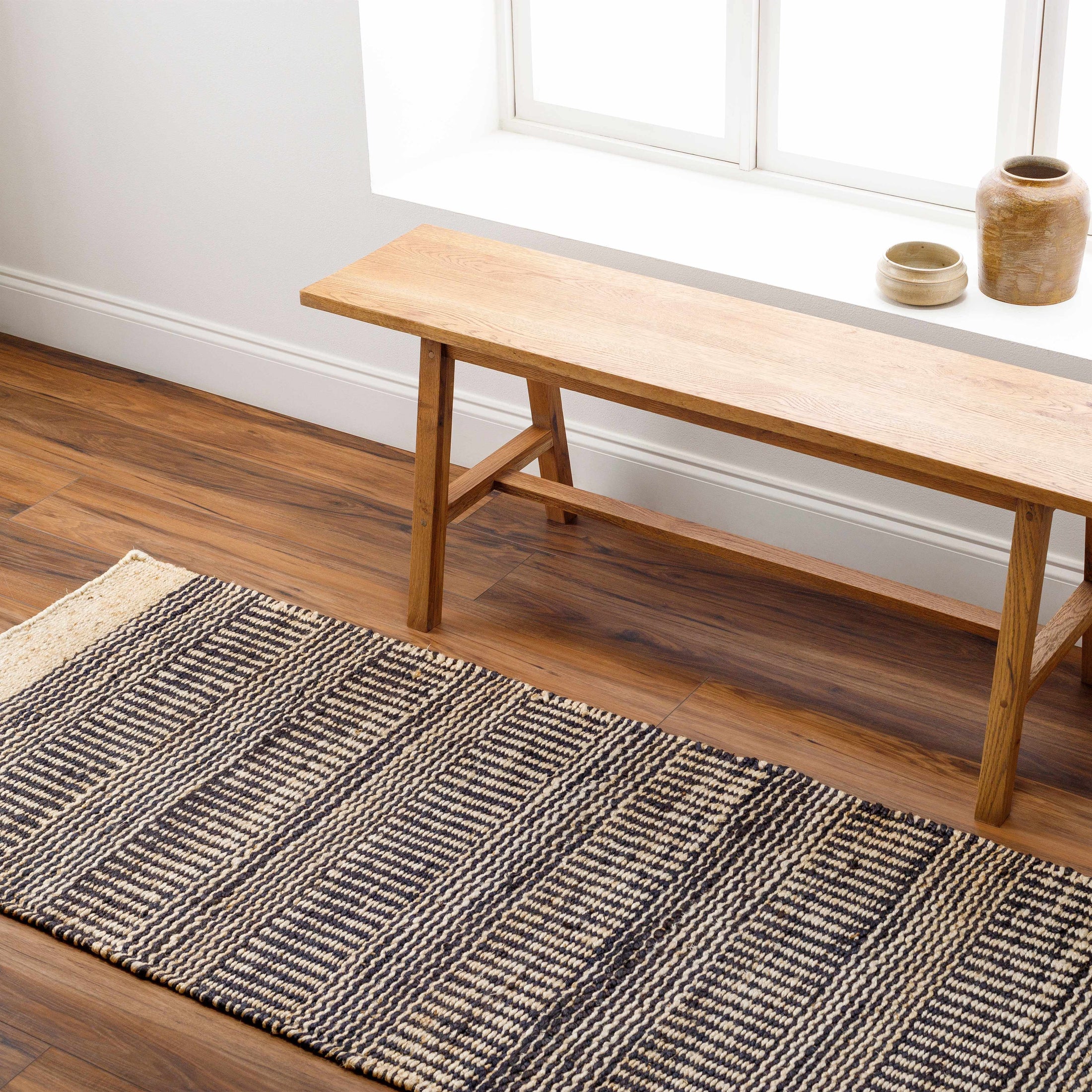 Black Elle Jute Rug