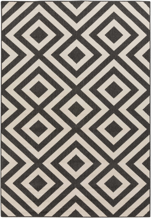 Spilsby Black Trellis Outdoor Rug