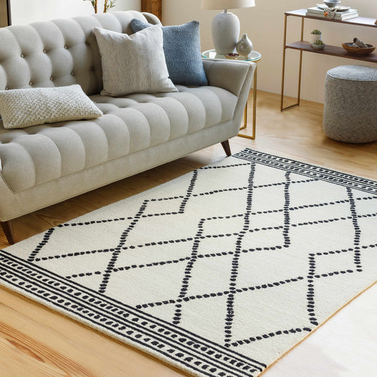 Tamayo Cream&Black Wool Rug