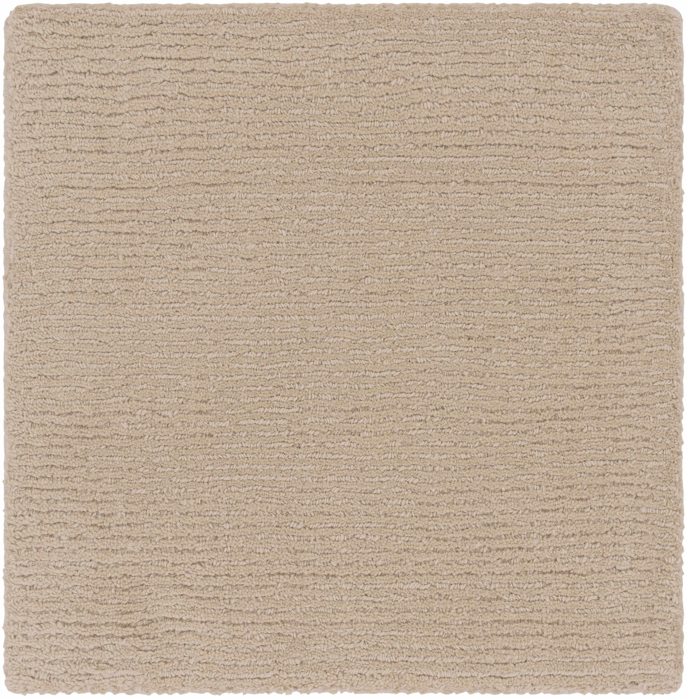 Brockton Solid Tan Wool Rug