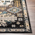 Load image into Gallery viewer, Cabacungan Black & Blue Washable Area Rug - Clearance
